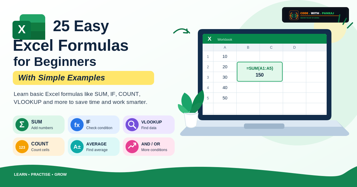 25 Easy Excel Formulas for Beginners With Examples